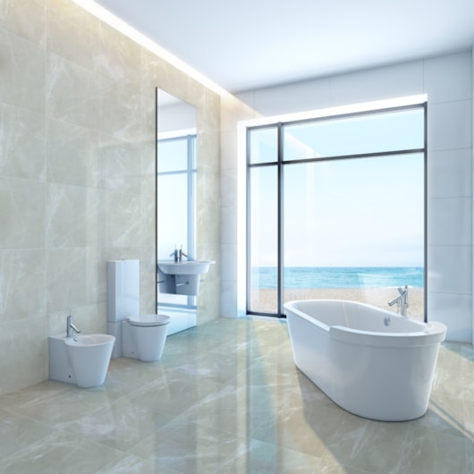 Porcelanato Retificado Fuji Sand Polido Delta 84X84Cm - Imagem principal - b5e17bd3-ad98-4ba9-af12-a0cefb1ca3c1