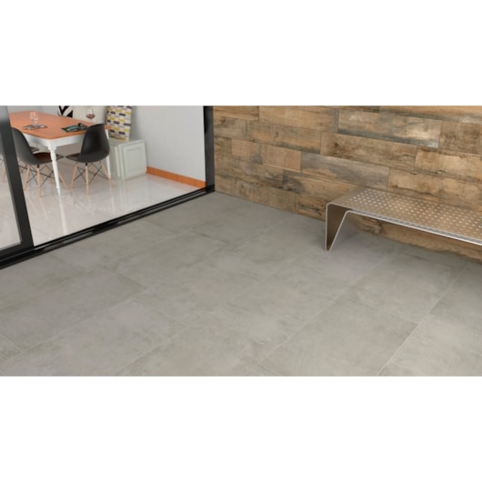 Porcelanato Retificado Industrial Cement Externo A Villagres 63x108 cm - Imagem principal - 6c23db93-4d12-43e3-a5e6-f85d17ace5b6