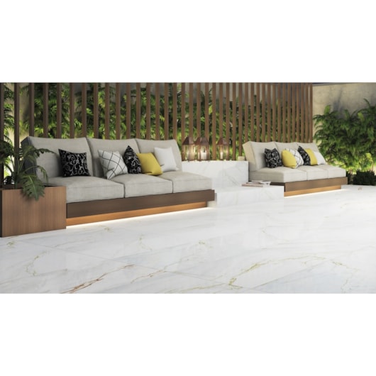Porcelanato Retificado Marmo Doro Polido A Villagres 61x106,5 cm - Imagem principal - 15d76137-3978-40dd-b486-cccce402e4e9