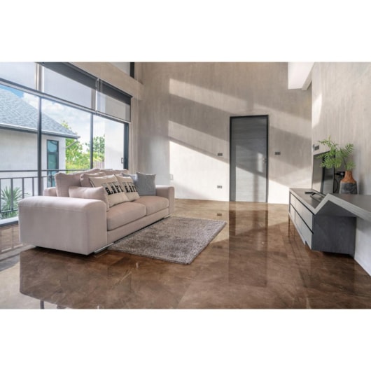 Porcelanato Retificado Pulpis Castanho Polido Delta 84x84cm - Imagem principal - bd6c09a4-4893-4beb-9068-fea7ca53d3c3