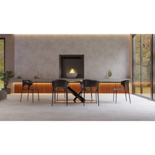 Porcelanato Retificado  Soft Concret Gray Embramaco 62x122 cm - Imagem principal - eeab06b8-22c1-4828-9d21-70ee3c0bac45