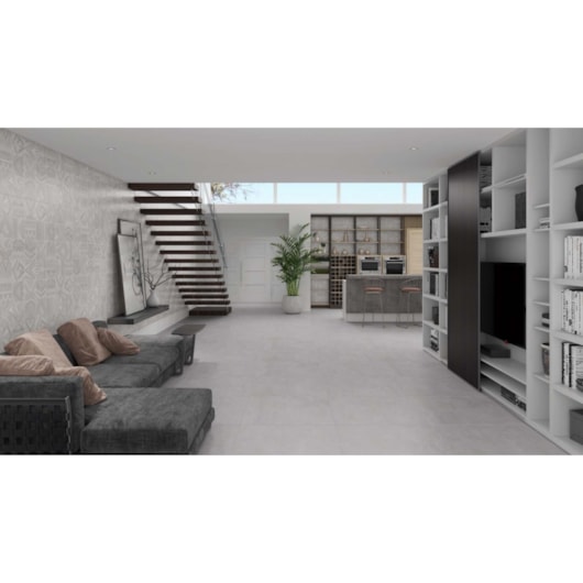 Porcelanato Retificado Soho Acero Acetinado Damme 83x83cm - Imagem principal - b46a5b18-b958-4972-ab7c-31d7585538b3