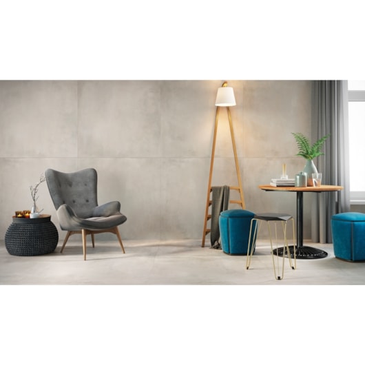Porcelanato Retificado Unique Prata Acetinado A Villagres 108x108 cm  - Imagem principal - be87c588-c1c0-4034-9086-a5c1823bbd0f