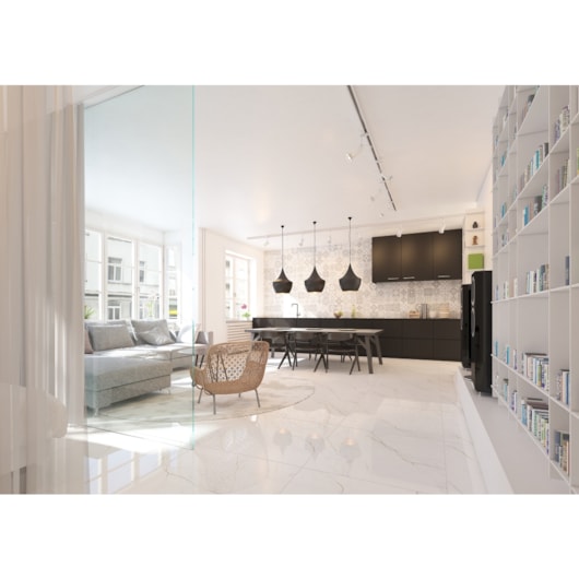 Porcelanato Retificado Vene Doro Polido A Delta 84x84 cm - Imagem principal - c41b4e21-306d-4769-816e-2c180304994b