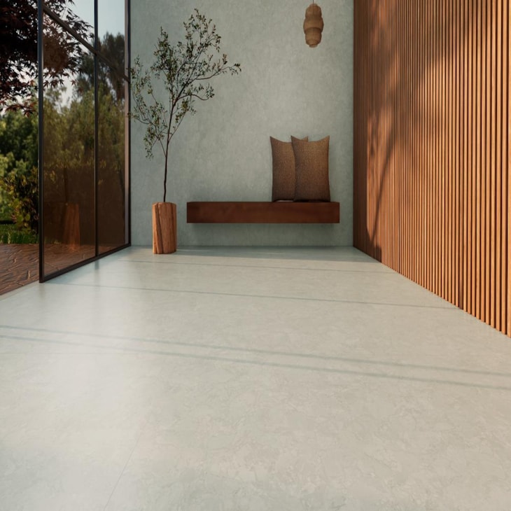 Porcelanato Villagres Minerale Zen Orvalho Natural Sap 123x123cm Retificado