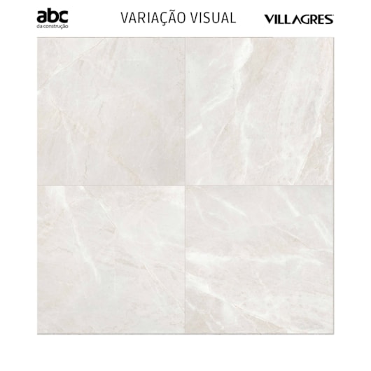 Porcelanato Villagres Monte Bianco Mármore Natural 108x108cm Retificado  - Imagem principal - 60fe6588-8c42-4a78-b04e-18ac5f519d96