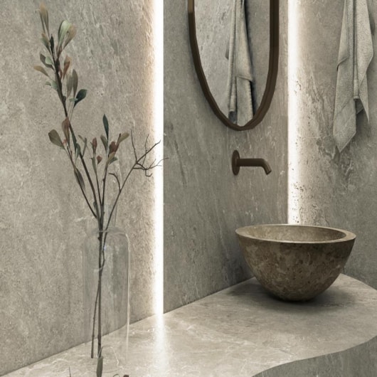 Porcelanato Villagres Pietra Di Merapi Grigio Natural 123x123cm Retificado - Imagem principal - 8a659cf0-67c0-4f12-aa69-8de91bcbfa67