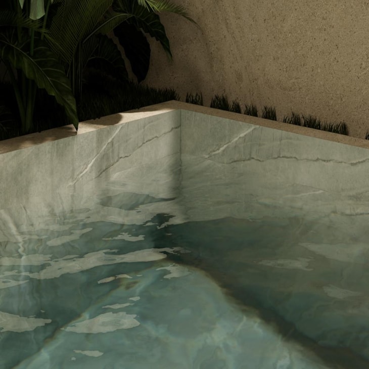 Porcelanato Villagres Tiffany Green Natural 80,5x140cm Retificado