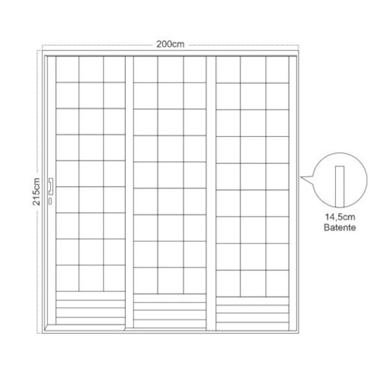 Porta De Aço 4 Folhas Quadrado Branco MGM 215x200x12cm - Imagem principal - 304cb8a7-d797-480b-9ff3-12d1bce337ef