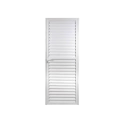 Porta De Alumínio Laminada Linha Sólida Direita Branco MGM 210x80cm