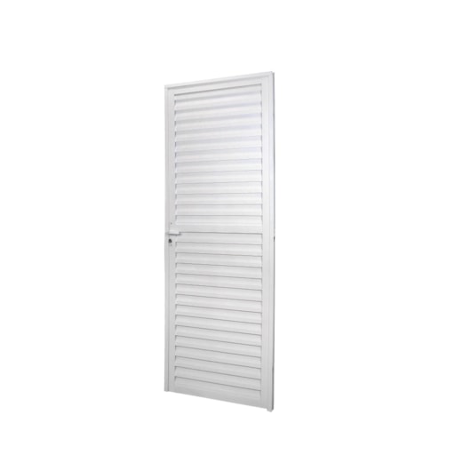 Porta De Alumínio Laminada Linha Sólida Esquerda Branco MGM 210x80cm - Imagem principal - 16c6859d-1153-4404-b4f7-7c59f3c96d21