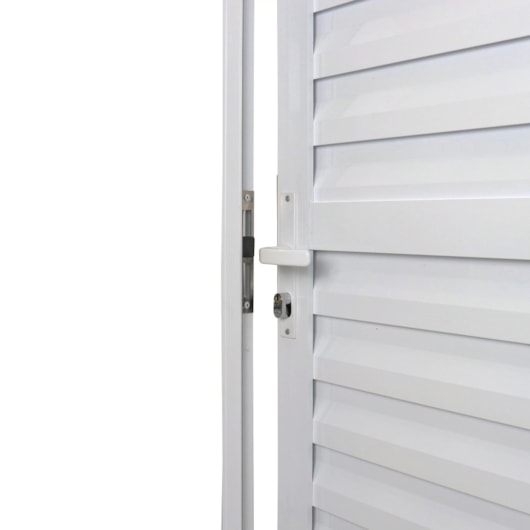 Porta De Alumínio Laminada Linha Sólida Esquerda Branco MGM 210x80cm - Imagem principal - 7845849e-6ea4-4595-8533-a9b77cd425c0