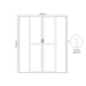 Porta De Correr 6 Folhas Vidro Liso Branco Mgm 210x180cm - 4b9c322e-05c1-4bb6-9485-5846b92e02cd
