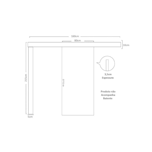 Porta de Correr E Sobrepor Melamínico Carvalho Alpha MGM 215x80x6cm - Imagem principal - d23bf812-31f9-4182-96e3-b6c8eb77f5db