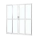 Porta De Correr Em Alumínio Branco 4 Folhas 2 Fixas Com Vidro Liso MGM 210x200cm - a2352892-05d0-4b7e-9f84-b6d8b626122d