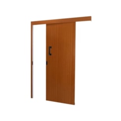 Porta De Correr Melamínica Direita Madeira Lisa Mogno MGM 215x90cm