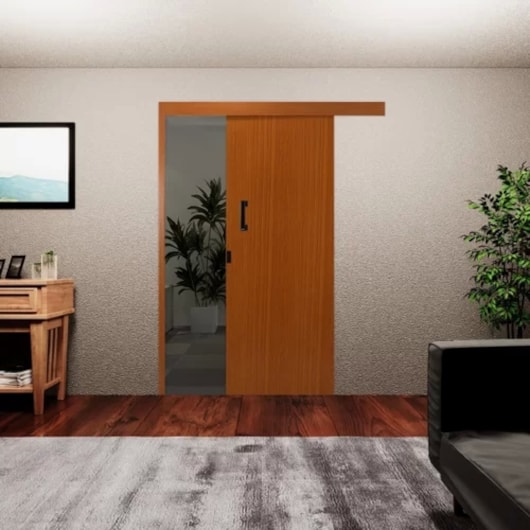 Porta De Correr Melamínica Direita Madeira Lisa Mogno MGM 215x90cm - Imagem principal - fcc905f9-b78e-4753-8737-1ba6503539c7