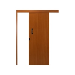 Porta De Correr Melamínica Direita Madeira Lisa Mogno MGM 215x90cm