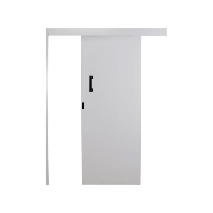 Porta De Correr Melamínica Sobrepor Abertura Pela Direita Branco MGM 215x70x6cm