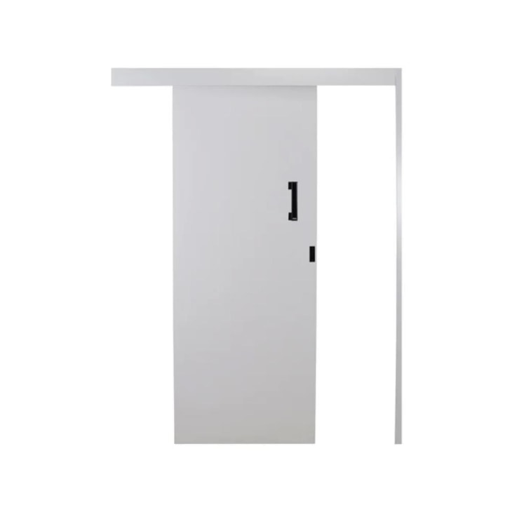 Porta De Correr Melamínica Sobrepor Abertura Pela Esquerda Branco MGM 215x70x6cm