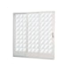 Porta De Correr Minas Sul Abertura Pela Esquerda 3 Folhas Divisor Quadriculado Vidro Liso Aço Branco MGM 215X160X14,5cm - c7e0e56a-31f7-4f7f-b5a0-bee9aff52b13