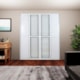 Porta De Correr Veneziana 6 Folhas Sólida Com Vidro Liso Branca MGM 210x200cm - cd54cca9-63ad-4378-a90c-7f275709d896