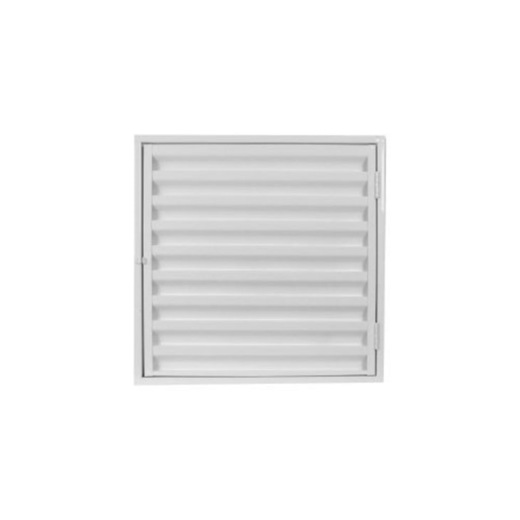 Porta De Giro Almofada Postigo Com Grade Quadriculada Vidro Liso Branco MGM 215x85x12cm