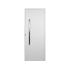Porta De Giro De Alumínio Com Fechadura De Puxar Branco MGM 210x90cm