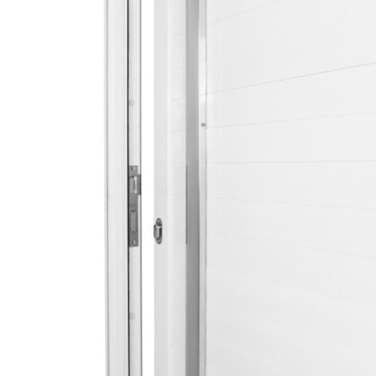 Porta De Giro De Alumínio Com Fechadura De Puxar Lambri Branco MGM 210x80cm - Imagem principal - 267252df-3979-4564-878b-7c818c99db1d