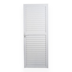 Porta De Giro De Alumínio Laminada Soft Branco MGM 210x70cm