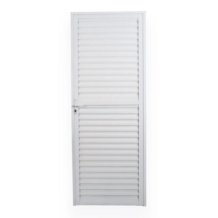 Porta De Giro De Alumínio Laminada Soft Branco MGM 210x70cm