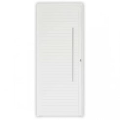 Porta De Giro De Alumínio Pivotante Linha Project Abertura Pela Direita Branco MGM 220x120cm