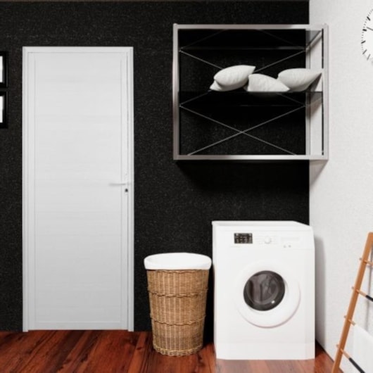 Porta De Giro Em Alumínio Abertura Pela Direita Lambri Branco Mgm 210x80cm - Imagem principal - 057f12c8-4a44-4fab-9bf5-d082dd605e1a