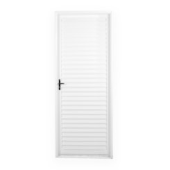 Porta De Giro Laminada Aço Branco Abertura Pela Esquerda MGM 215x85cm