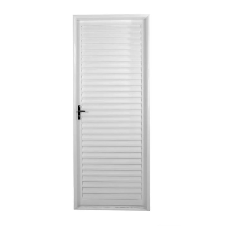 Porta De Giro Laminada Com Abertura Para Esquerda Branco MGM 215x85cm
