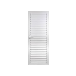 Porta De Giro Laminada Linha Sólida Alumínio Direita Branco MGM 210x90cm