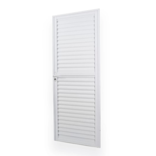 Porta De Giro Laminada Soft Plus Direita Alumínio Branco MGM 210x80cm - Imagem principal - d88ca1c3-f8a2-4a3b-851e-662ba14a5beb