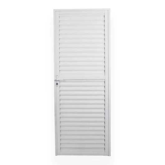 Porta De Giro Laminada Soft Plus Direita Alumínio Branco MGM 210x80cm - Imagem principal - c8ef7dc3-47ab-4598-8cd8-fdc307e0a063
