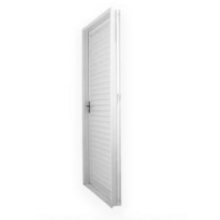 Porta De Giro Laminado De Abertura Pela Esquerda Minas Sul Branco MGM 215x65x6cm
