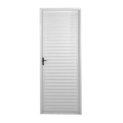 Porta De Giro Laminado De Abertura Pela Esquerda Minas Sul Branco MGM 215x65x6cm
