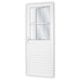 Porta De Giro Mista Postigo Abertura Pela Direita Vidro Liso Alumínio Branco MGM 210x80cm - 4d3158ff-c39d-4764-8487-7fb328e68bff