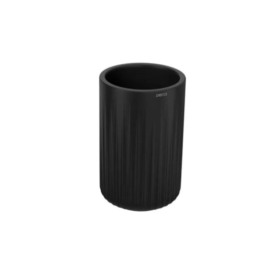 Porta Escova Redondo Deca Senses Preto Fosco Deca - Imagem principal - 71a2d31e-e982-476b-8ac4-6cfb69c25b2e