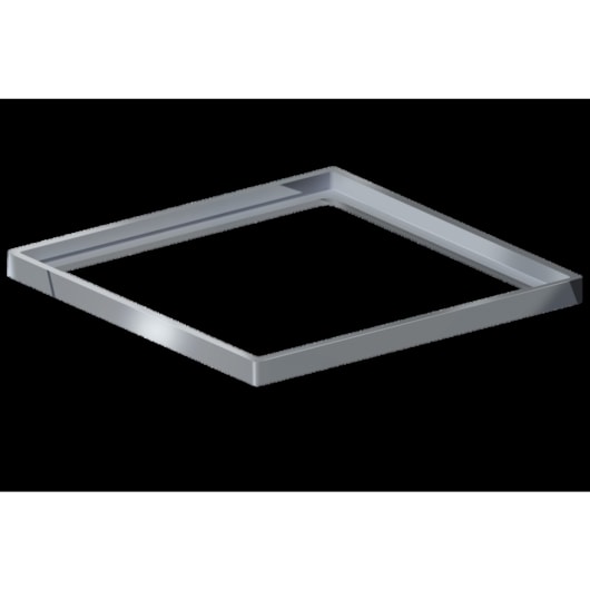 Porta Grelha Quadrado Inox Polida Linear 10x10cm - Imagem principal - a912dd10-da16-4ad8-8d9a-9dc5a6a463f6