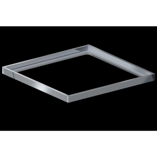 Porta Grelha Quadrado Inox Polida Linear 15x15cm - Imagem principal - bb027fe8-d099-467f-8c7d-3eb10edf32eb