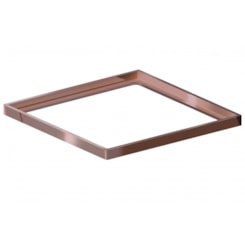 Porta Grelha Quadrado Rose Gold Linear 10X10Cm