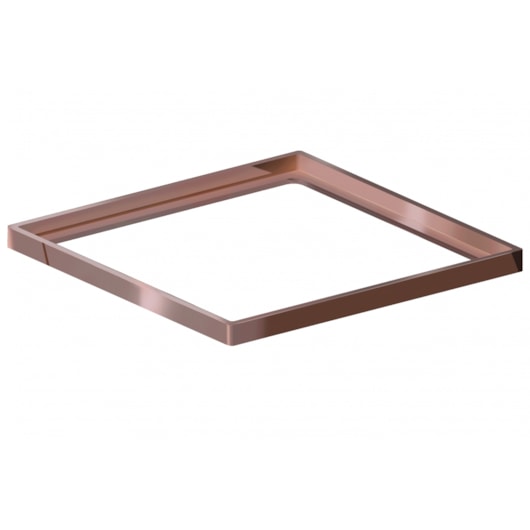 Porta Grelha Quadrado Rose Gold Linear 10X10Cm - Imagem principal - 13ffe1cf-8abb-4ecc-9a28-1dc1bb1029ed