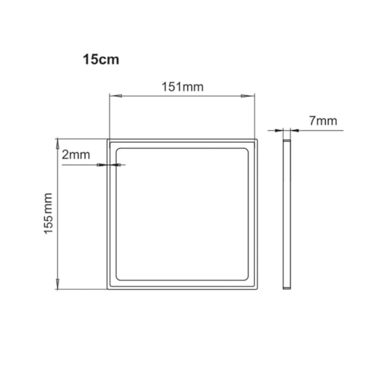 Porta Grelha Quadrado Rose Gold Linear 15x15 cm - Imagem principal - bc47c799-8645-413c-8120-09448acb02fd
