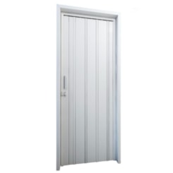 Porta Sanfonada De PVC Branco Fortlev 60cm Porta Sanfonada De PVC Branco Fortlev 60cm