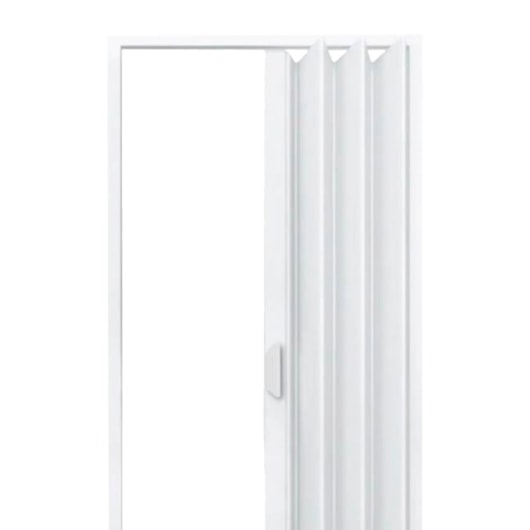 Porta Sanfonada De PVC Branco Fortlev 90cm - Imagem principal - 7e23bb3a-47b3-402a-a8bf-d22b2075f8ec