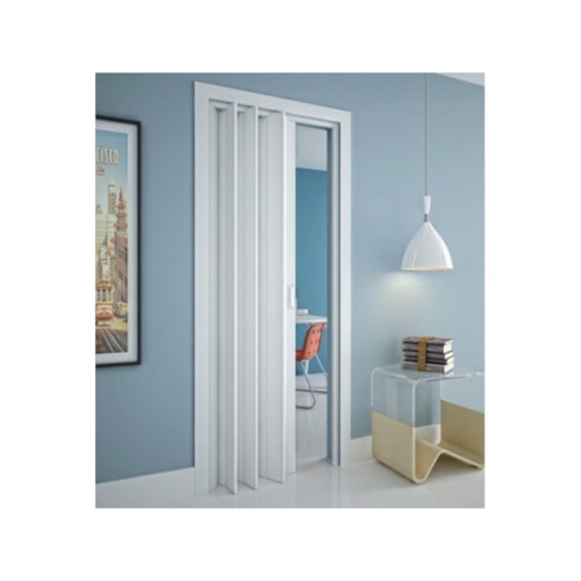 Porta Sanfonada De PVC Branco Fortlev 90cm - Imagem principal - c5df8cec-e53e-462d-84ad-23883e5abfd9